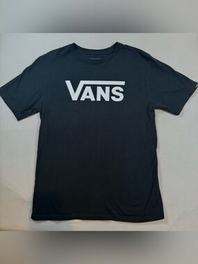 Vans Black Logo Graphic Shirt - Size Large (12-14)